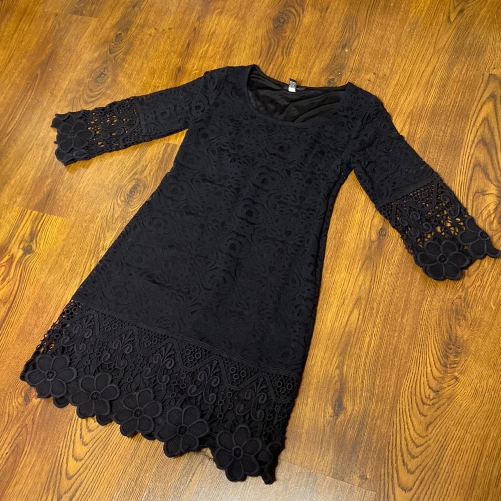 🌷 Alfani 🌷 Beautiful Black Crochet Lace Dress